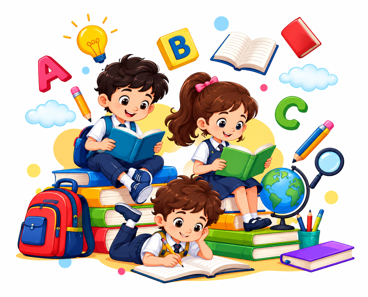 Children Learning Illustration
